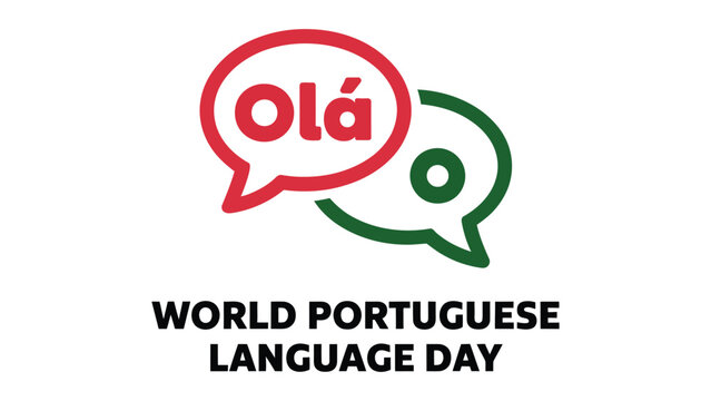  world portuguese language day speech bubbles with ola greeting illustration, global communication concept celebrating portuguese language culture education and linguistic diversity awareness design