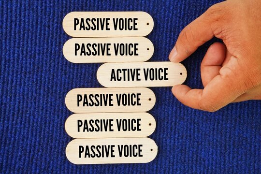 Two words Active voice and Passive Voice. In active voice sentences the subject does the action. Choose Active voice. He lights the candle. The candle is lighted by him.
