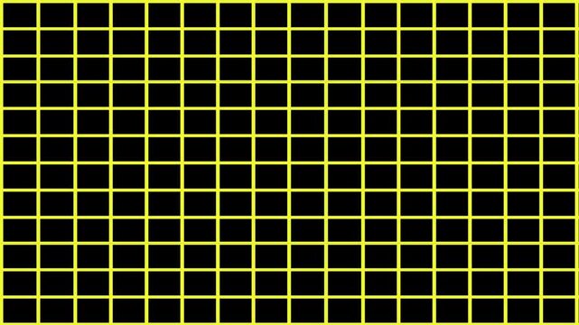 A yellow grid on a black background. abstract geometric   background motion animation.