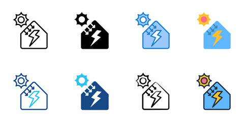 Fototapeta premium Passive design icons set multiple style collection. Editable stroke 