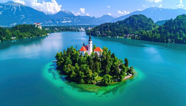 Serene Reflection of Alpine Majesty