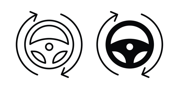 Autopilot icon design. Editable Stroke. Isolated on white background
