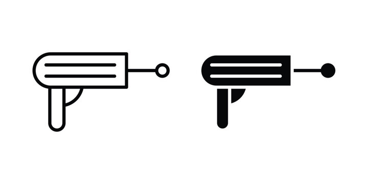 Blaster icon design. Editable Stroke. Isolated on white background