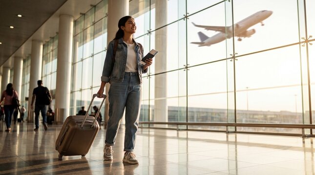 woman walking airport suitcase, female traveler luggage
airport walking travel, modern woman with suitcase