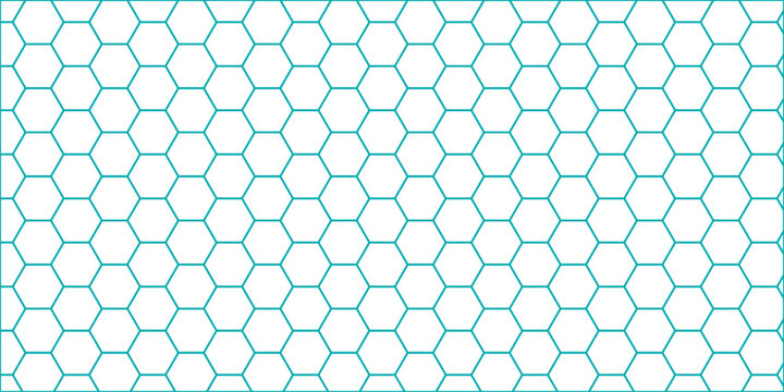 Blue seamless geometric pattern with a mosaic of hexagon honeycomb shapes and artistic blue dots for a 3d vector wallpaper design texture