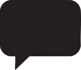 Naklejka premium Black speech bubble, vector icon, chat symbol, conversation sign