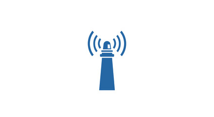 Obraz premium Lighthouse with signal light beacon.