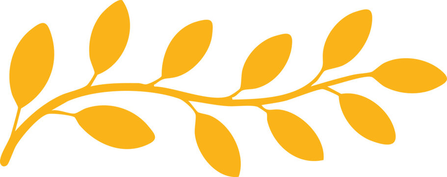 Minimalist Floral Border Set with Elegant Leaf Branch Silhouettes