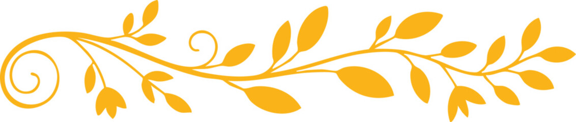 Minimalist Floral Border Set with Elegant Leaf Branch Silhouettes © MODU163