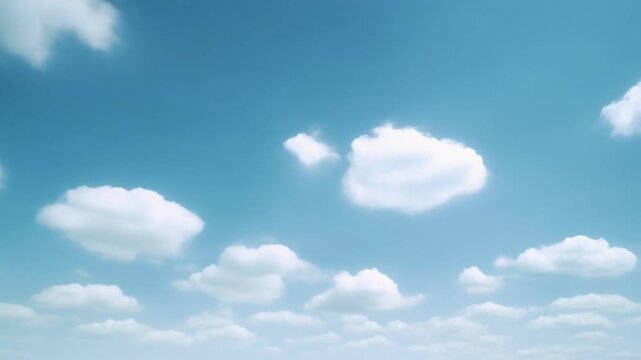 The serene blue sky with scattered clouds is filled with Nature elements in a clear view.