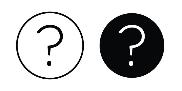 Help icon design. Editable Stroke. Isolated on white background