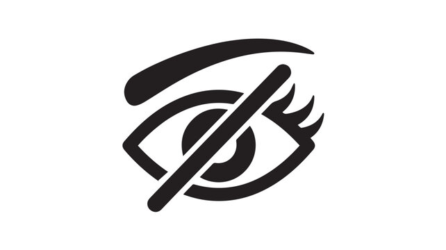 Privacy icon depicts a stylized eye crossed out by a diagonal line to represent hidden visibility.