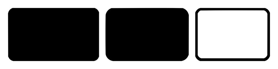 Obraz premium Flashcard icon set with solid black icon on white background depicting a rectangle featuring flashcard, icon, rectangular with black and white