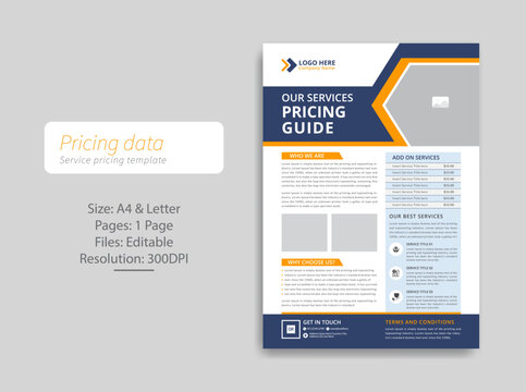 Service and Pricing Guide Template Design 