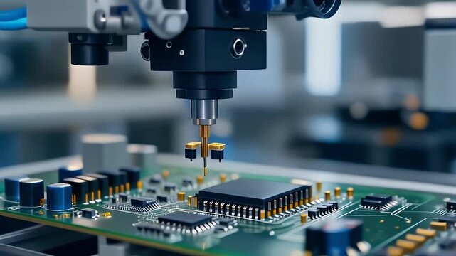 Precision engineering and technological advancement converge in a complex manufacturing process.