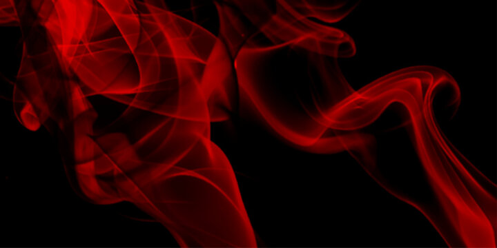  abstract chaotic mixing smoke creates abstract patterns on a black background, red smoke on black background, red black sparks and flames background, fire texture on black fiery wallpaper.