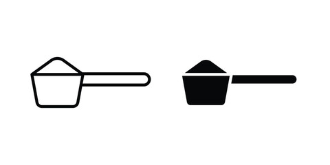 Scoop icon design. Editable Stroke. Isolated on white background © Warpiya
