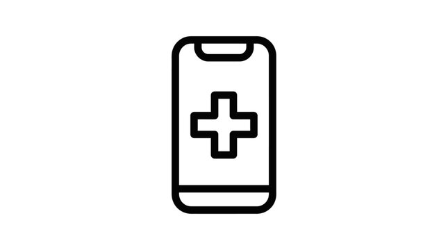 3D illustration of a medical first aid sim card icon featuring a white cross plus sign on a red emergency button for hospital healthcare web help
