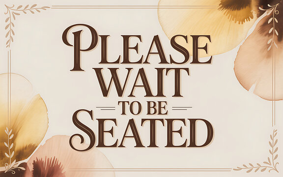 please wait to be seated