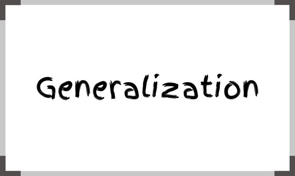 Generalization