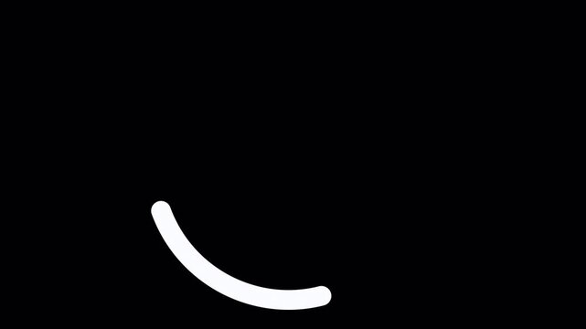 Loading circle line on black screen. Loading animation. Circular line. PNG file