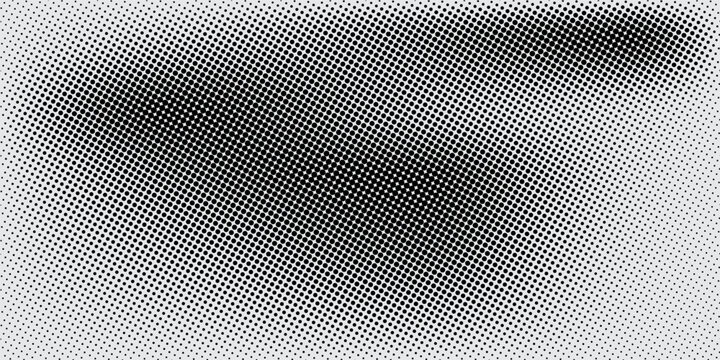 Halftone dotted abstract background. Grain gradient texture background with dots. Noise Stipple pointillism pattern. Sand, grain, grunge stipple effect. Abstract texture, vector illustration. modern