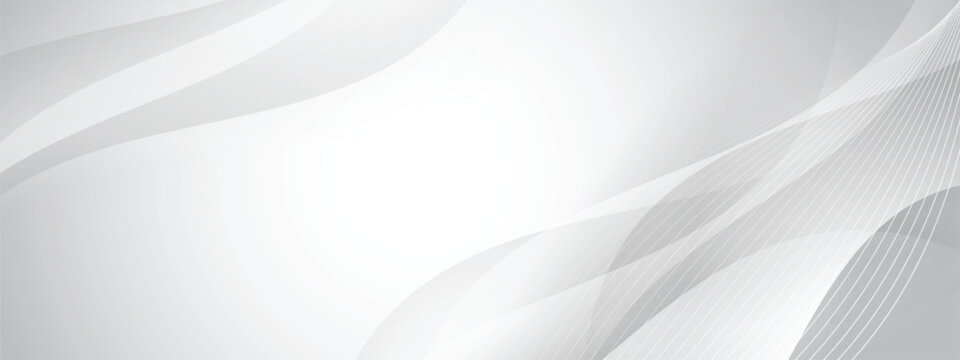 Luxury White Abstract Header with Elegant Geometric Elements and Clean Professional Design for Business Advertisement Background.