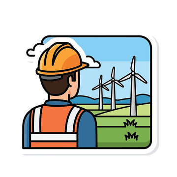 Man wearing orange safety hard hat.
