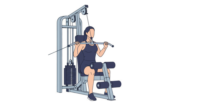 Man exercising on gym machine.