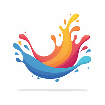 Colorful Water Splash Abstract Design