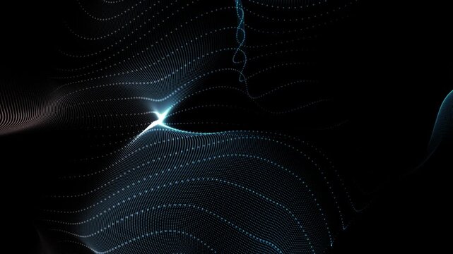 abstract fractal background with alpha channel motionvideo. wave line motion background.