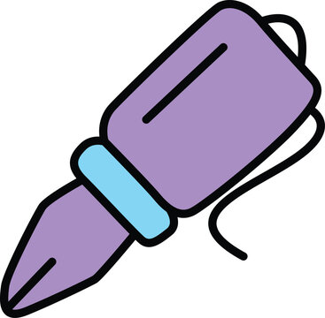 Colorful Fountain Pen Stationery Icon