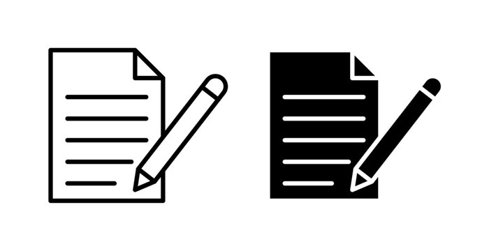 
Form icon in outline and solid style. Suitable for data entry, registration, and document management apps on white background.