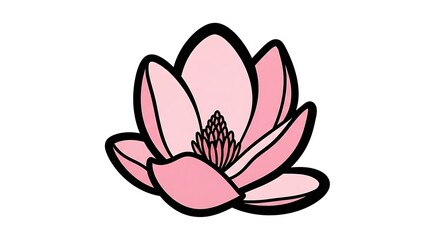 Fototapeta premium Pink flower illustration design.