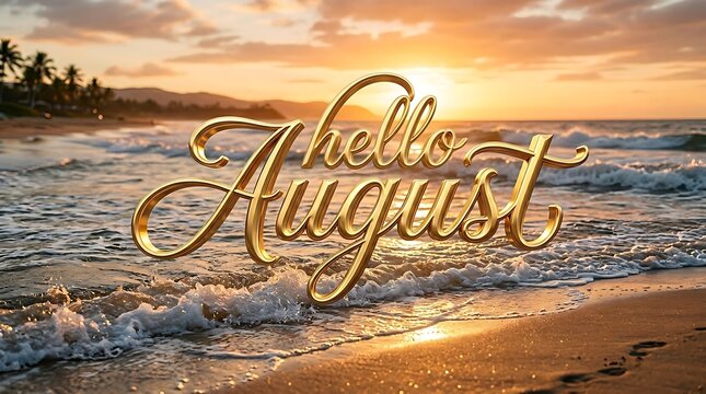 Welcome August with a Stunning Beach Sunset View