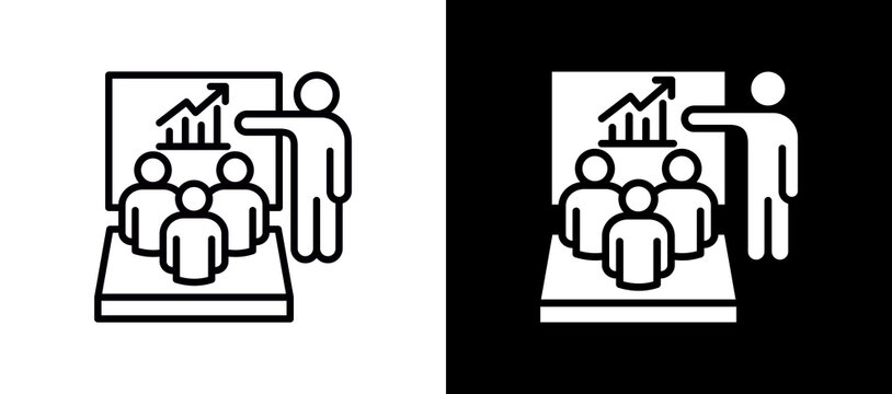 Professional Training whiteblack icon