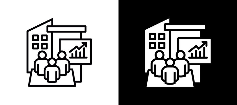 Corporate Training whiteblack icon