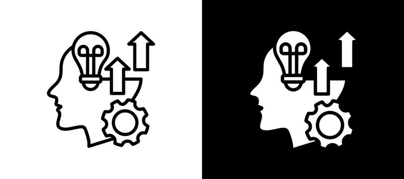 Upskill Program whiteblack icon