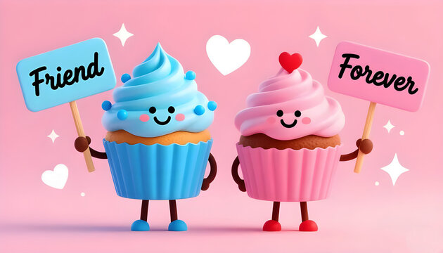 Sweet Bond of Forever &mdash; Playful Pancake Friends Illustration 