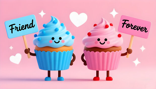 Sweet Bond of Forever &mdash; Playful Pancake Friends Illustration 