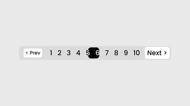 A pagination navigation bar showing numbered page buttons from 1 to 10 with previous and next navigation links