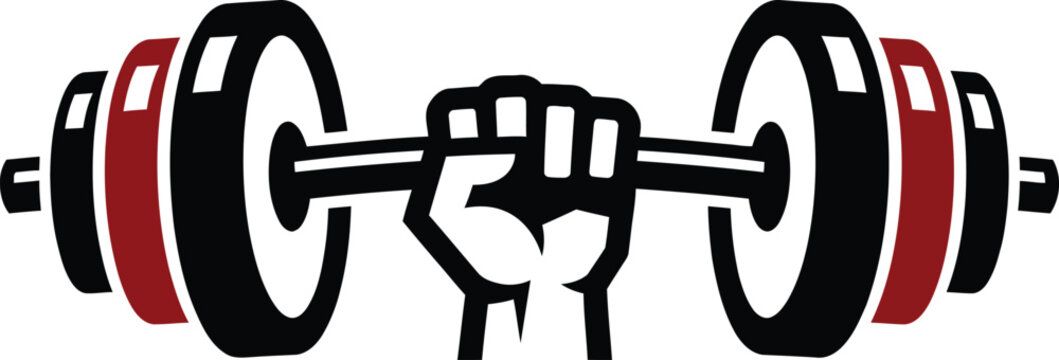 Hand lifting barbell shows a powerful dedication to professional.