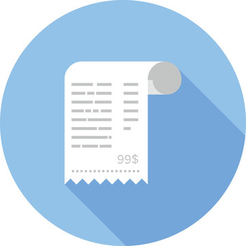 receipt flat web icon concept