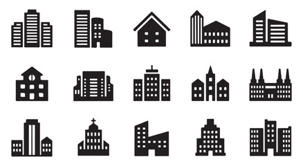 Skyscraper buildings, city architecture, office, residential, church, house, commercial, urban constructions. © Tanvir