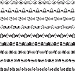 Obraz premium Set of decorative vector elements featuring vintage floral ornaments and seamless lace borders for elegant frame design