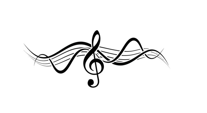 Black treble clef music symbol.