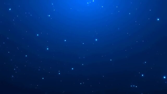 Abstract blue background with shimmering particles creating a dreamy atmosphere. Ideal for presentations, digital art, and creative projects