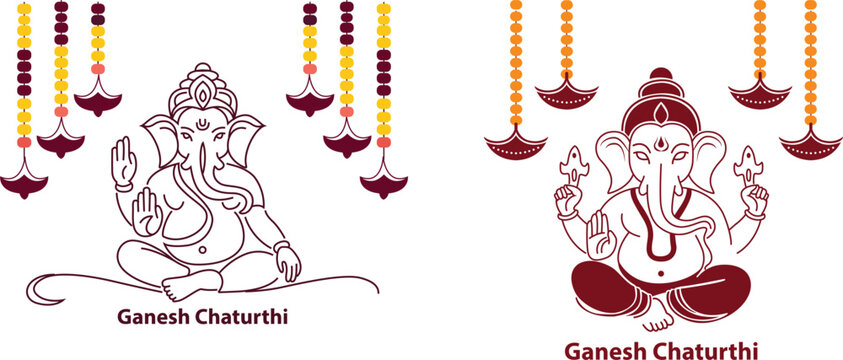 Ganesha chaturthi vector design