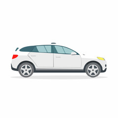 Fototapeta premium White SUV Car Illustration