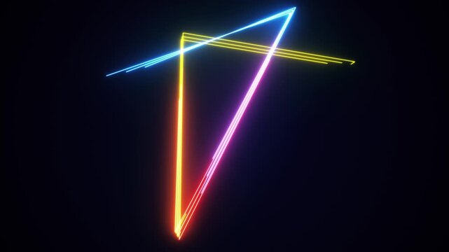 looping animation. Abstract colorful glowing neon wavy lines and bright lights. Abstract digital data wave. VJ loop. Big data light speed flow. Cyberspace of trail waves. Modern tech transmission